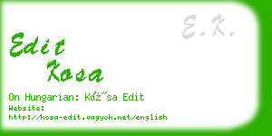 edit kosa business card